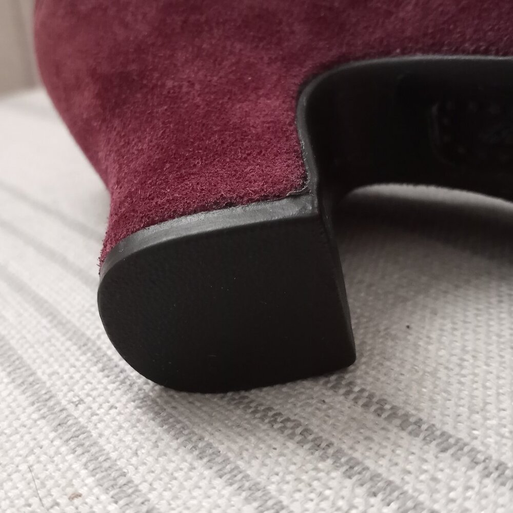 'Born Crown' Burgundy Suede T Bar Platform Size 7.5 EUC - Picture 12 of 15